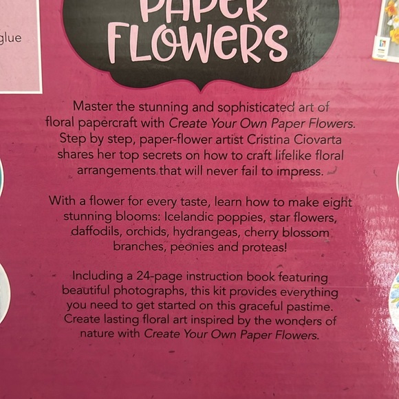 BEAUTIFUL CRAFTMAKER GIFT BOX CREATE OWN PAPER FLOWERS BRAND NEW - Picture 4 of 8